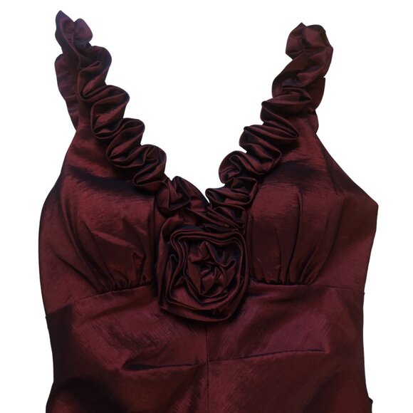 Hailey By Adriana Papell Red Rose Cocktail Dress - Picture 6 of 15